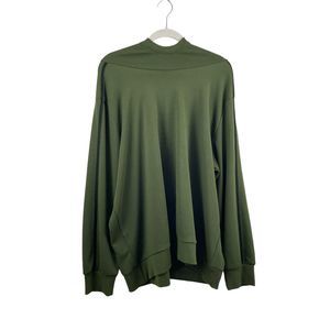 Jason Wu Womens Pullover Hoodie Green 2X Cotton Blend Lace Trim